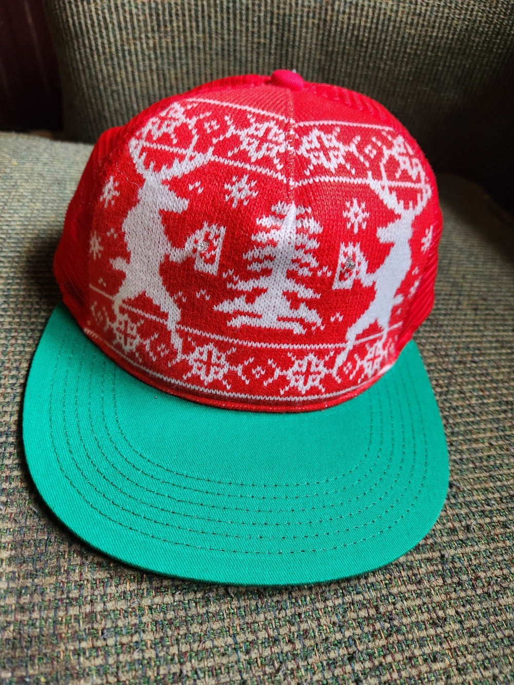 Reindeer Trucker Hat W/ LED Lights